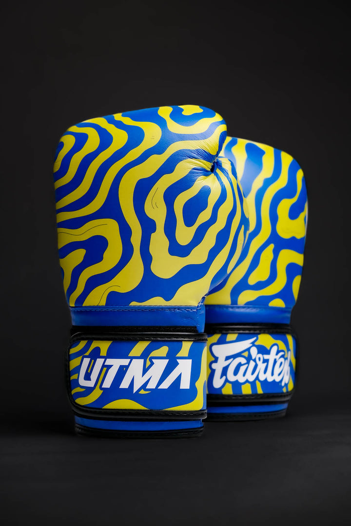 "Fairtex X UTMA" treniruočių bokso pirštinės - Solar