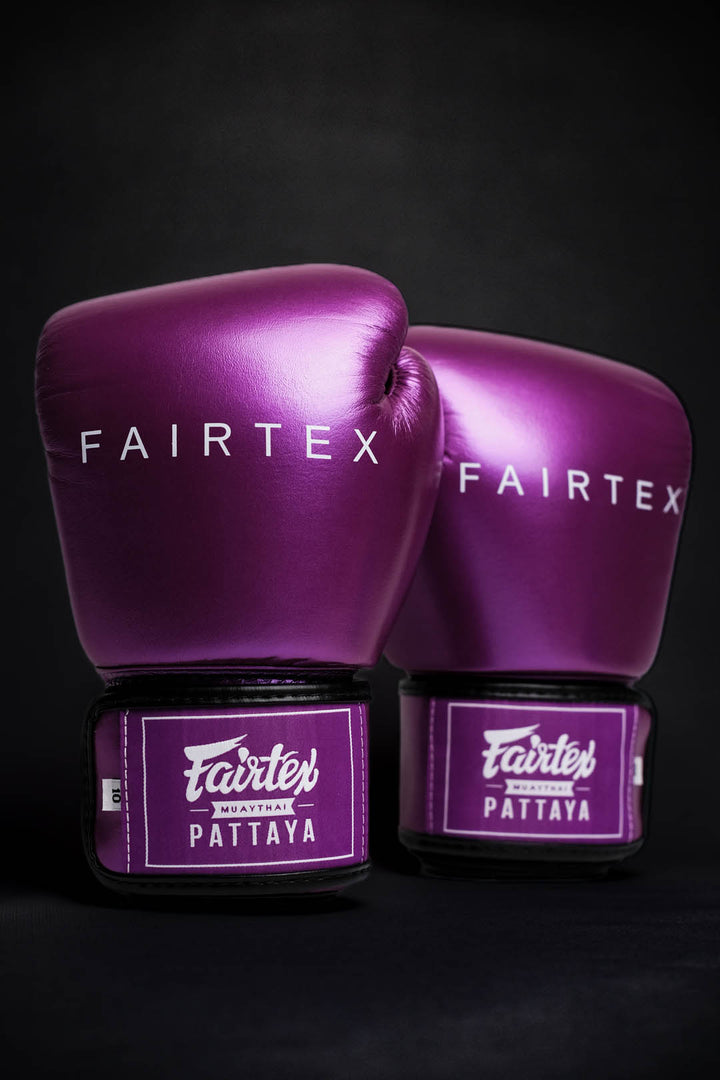 "Fairtex Metallic" bokso pirštinės - Purple